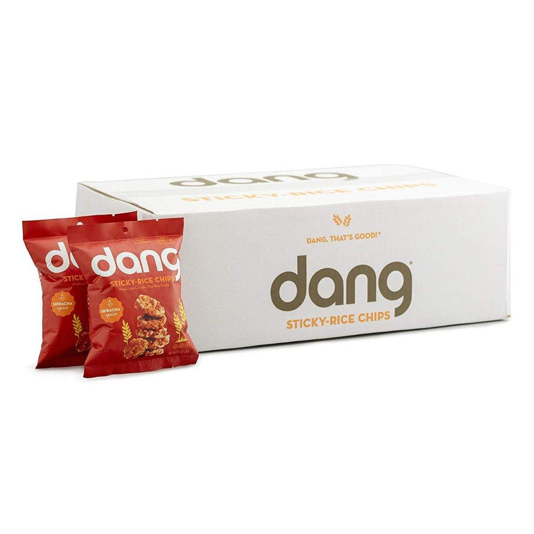 Dang Sticky Rice Chips, Sriracha, 0.7 oz (Pack of 24) - Oasis Snacks