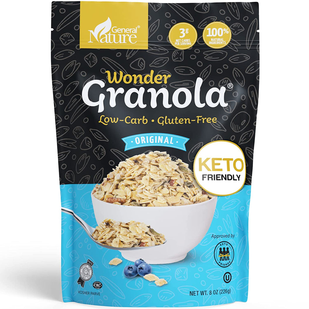 General Nature Low Carb, Keto Friendly Granola Cereal, Original, 8oz - Multi-Pack