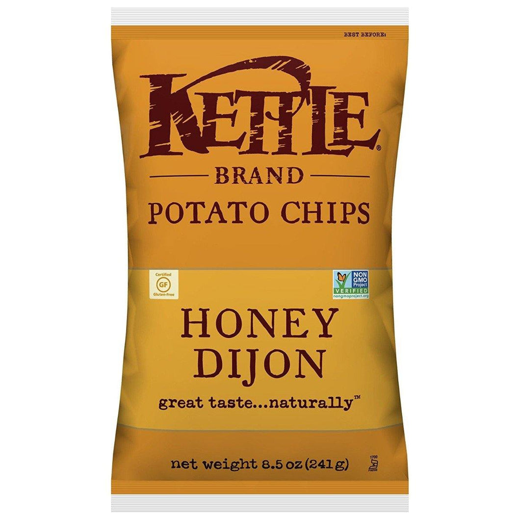 Kettle Brand Potato Chips, Honey Dijon, 8.5 Ounce (Pack of 12) - Oasis Snacks
