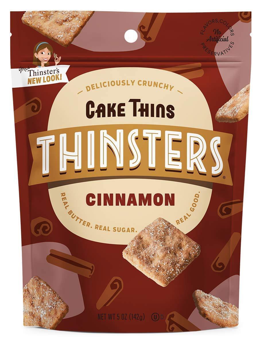Mrs. Thinster's Cake Thins, Cinnamon Crumb, 5 Ounce (Pack of 12) - Oasis Snacks
