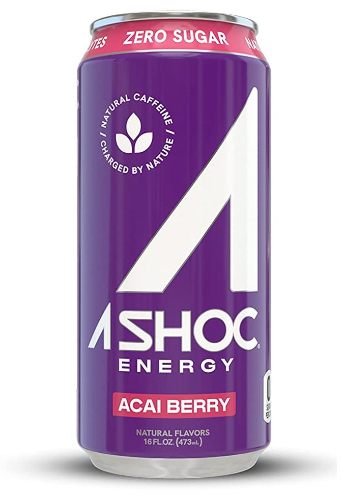 A SHOC Energy Drink, Acai Berry, 16 oz (Pack of 12)