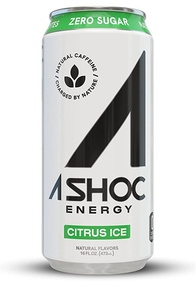A SHOC Energy Drink, Citrus Ice, 16 oz (Pack of 12)