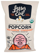 Load image into Gallery viewer, LesserEvil Organic Popcorn, &quot;No Cheese&quot; Cheesiness, 5oz
