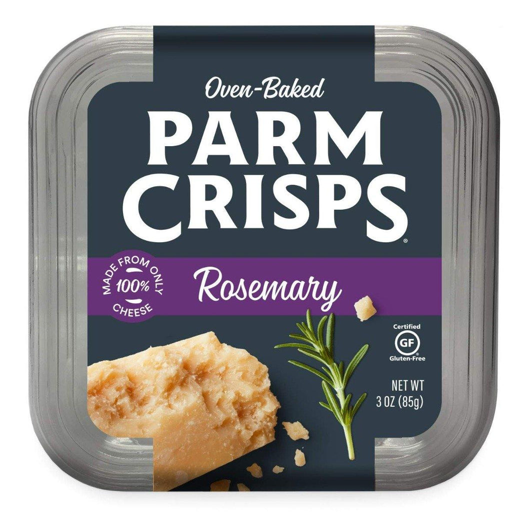 ParmCrisps Rosemary Flavor, Gourmet Snack , 3oz Tubs (Pack of 12) - Oasis Snacks