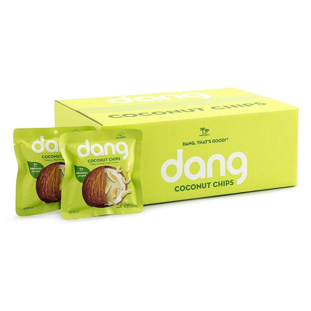 Dang Toasted Coconut Chips, Original, 0.7oz (Pack of 24) - Oasis Snacks