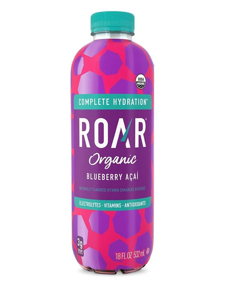 ROAR Organic Electrolyte Infusion Drink, Blueberry Acai, 18 oz (Pack of 12) - Oasis Snacks