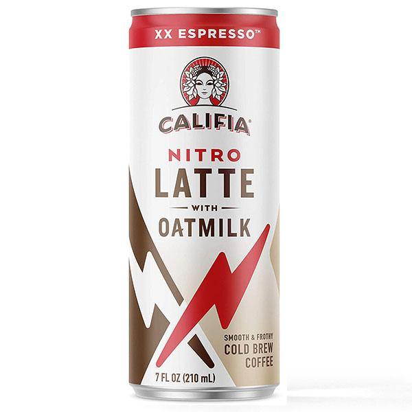 Califia Nitro Cold Brew Oat Milk Latte Coffee, XX Espresso, 7oz (Pack of 12) - Oasis Snacks