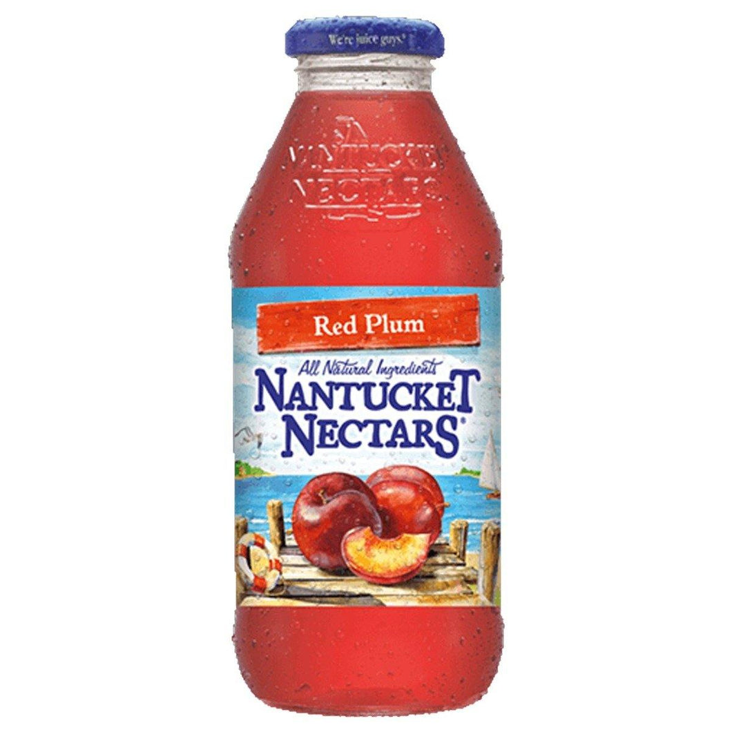 Nantucket Nectars All Natural Juice, Red Plum, 16oz (Pack of 12) - Oasis Snacks
