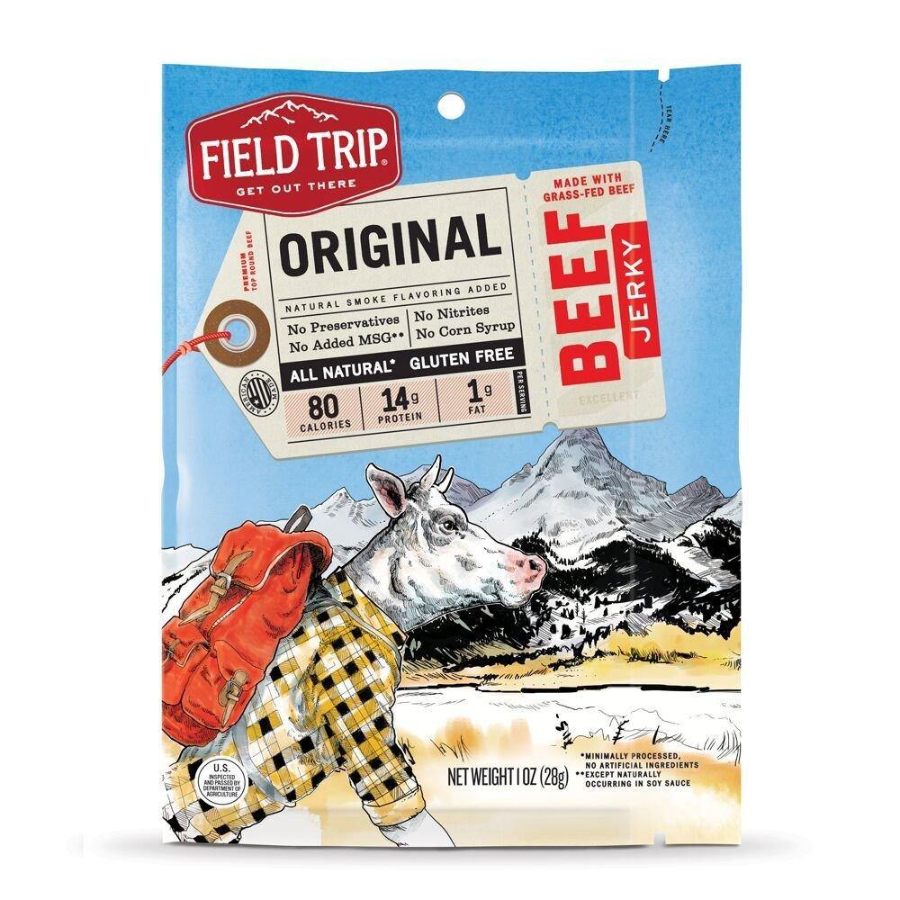 Field Trip Beef Jerky Original, 1 oz, (Pack of 12) - Oasis Snacks