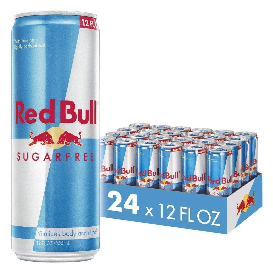 Red Bull Energy Sugar Free Drink 12 Fl Oz Cans (Pack of 24) - Oasis Snacks