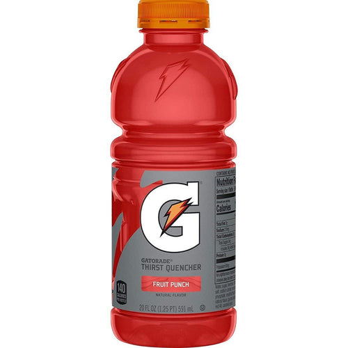 Gatorade Thirst Quencher, Fruit Punch, 20oz  (Pack of 12) - Oasis Snacks