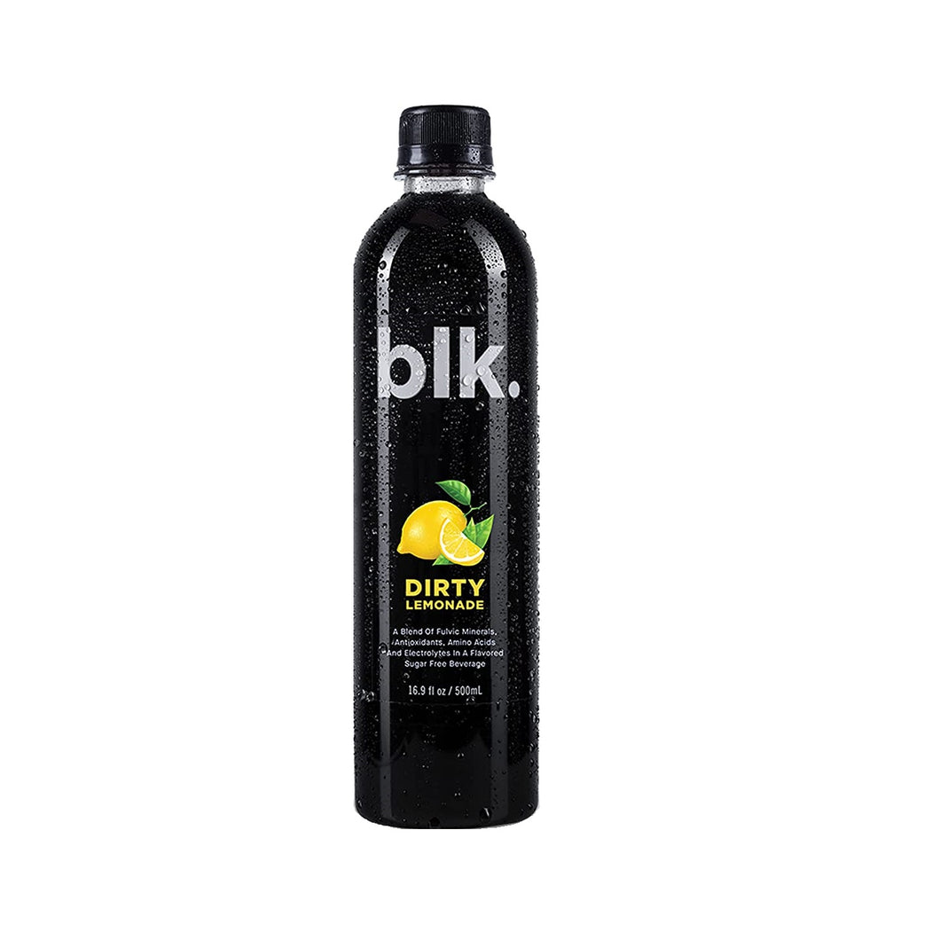 blk. Natural Mineral Alkaline Water, Dirty Lemonade, 16.9oz (Pack of 12)