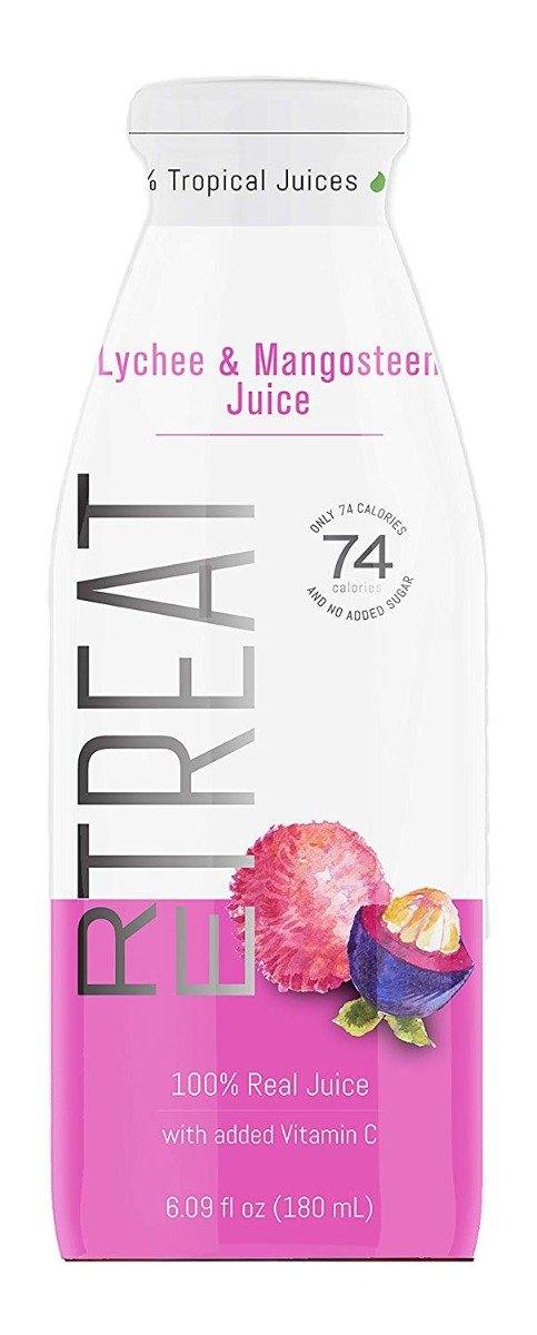 reTREAT 100% Real Tropical Juice, Lychee and Mangosteen, 6.09 oz (Pack of 12) - Oasis Snacks