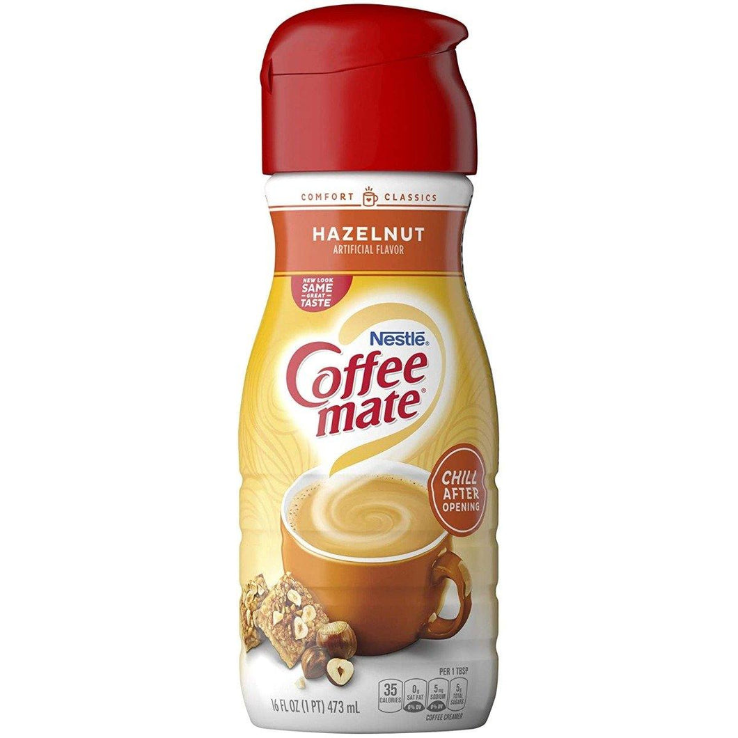 Coffee-Mate Liquid Creamer, Hazelnut, 16oz (Pack of 6) - Oasis Snacks