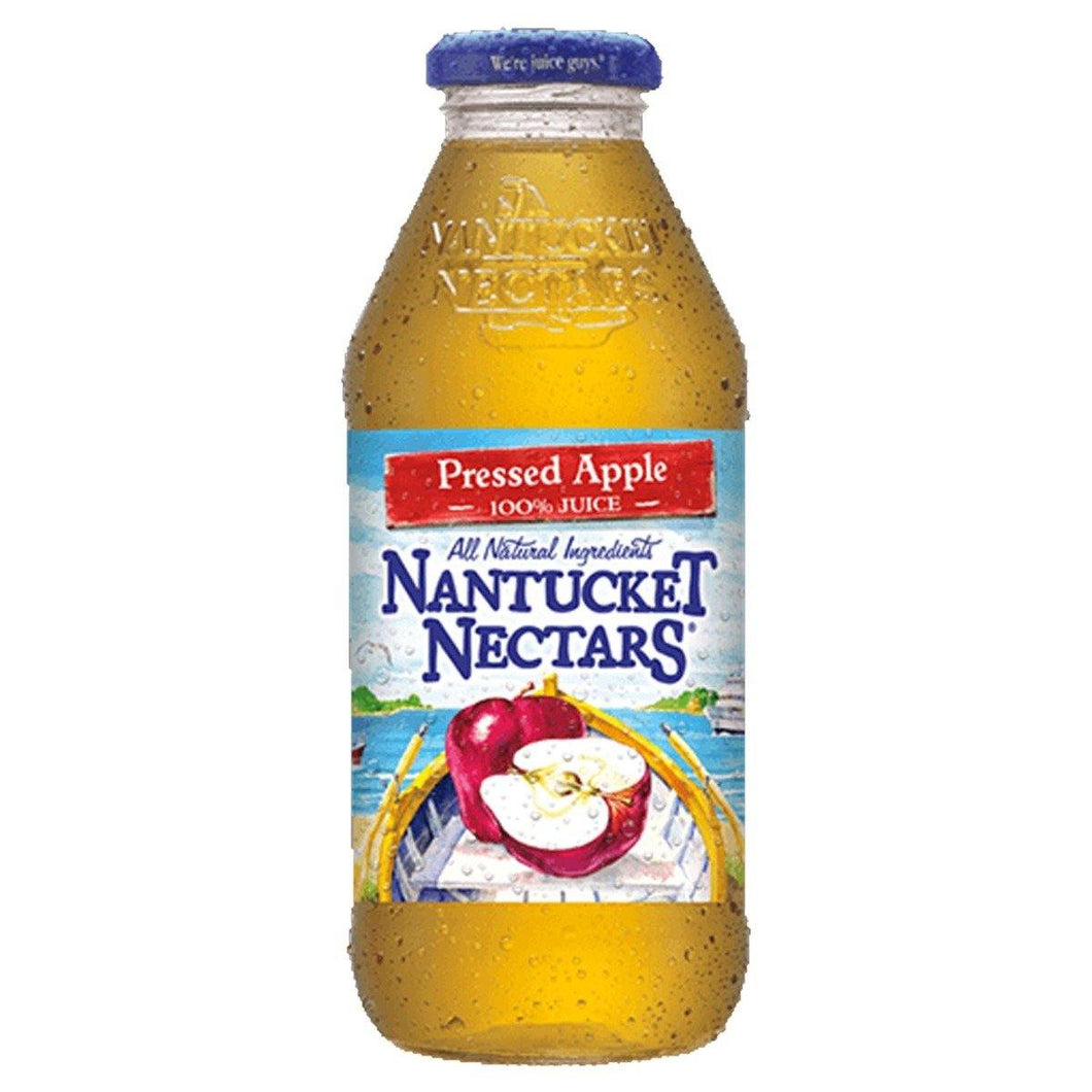 Nantucket Nectars All Natural Juice, Pressed Apple Juice, 16oz (Pack of 12) - Oasis Snacks