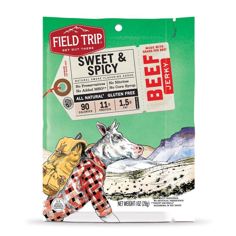 Field Trip Beef Jerky Sweet & Spicy, 1 oz, (Pack of 12) - Oasis Snacks