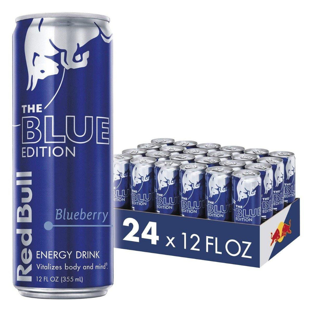 Red Bull Blue Edition, Blueberry Energy Drink, 12 Fl Oz (Pack of 24) - Oasis Snacks