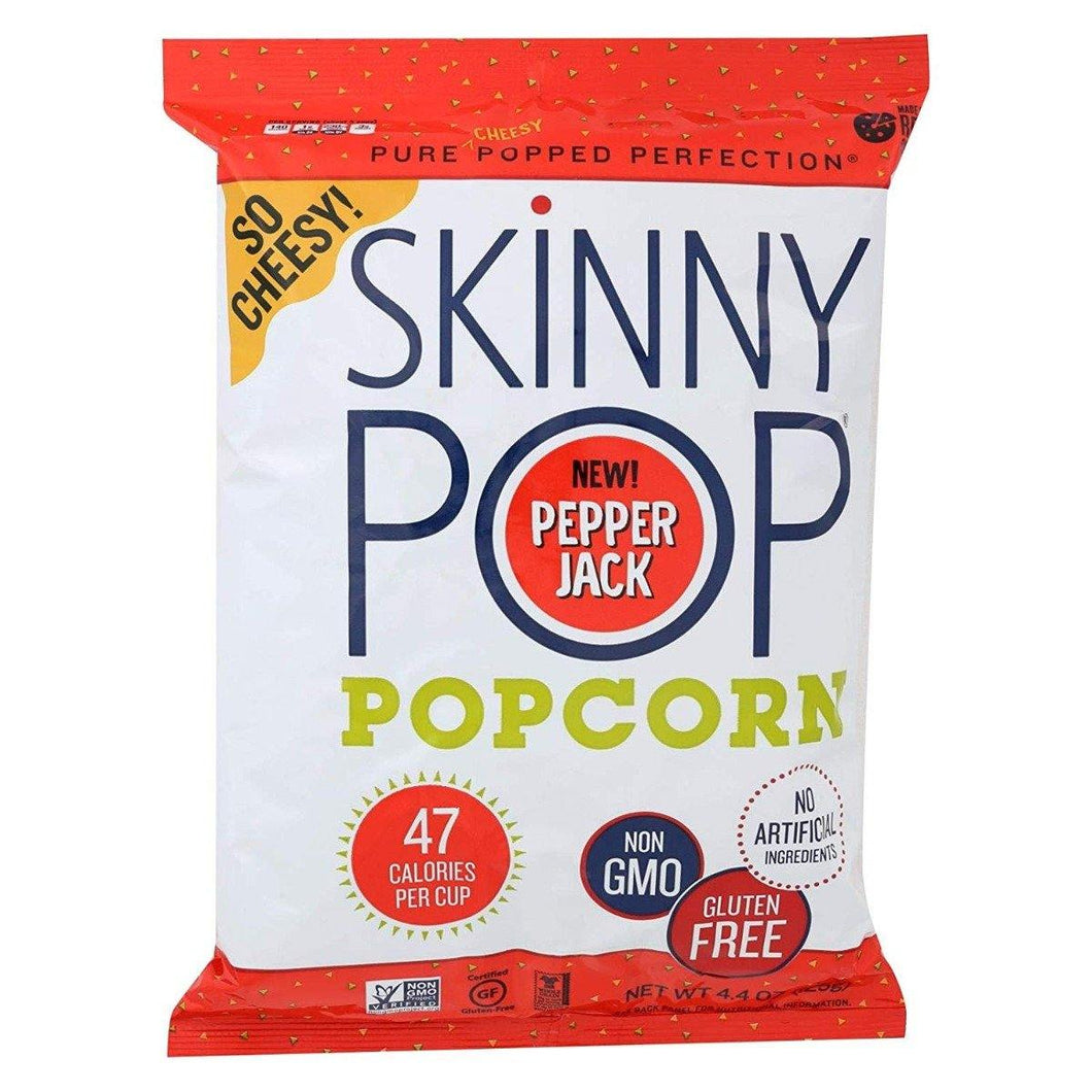 SKINNYPOP Popcorn, Pepper Jack Cheese, 4.4 OZ (Pack of 12) - Oasis Snacks