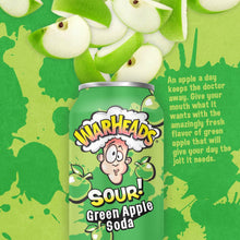Load image into Gallery viewer, WARHEADS Soda, Sour Green Apple, 12oz (Pack of 12)
