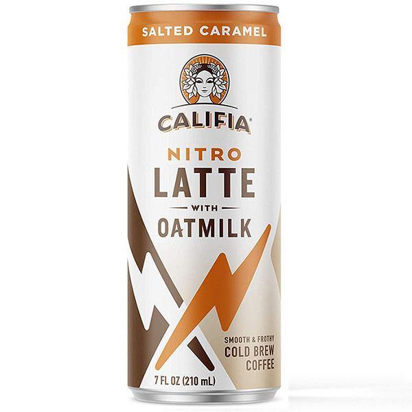 Califia Nitro Cold Brew Oat Milk Latte Coffee, Salted Caramel, 7oz (Pack of 12) - Oasis Snacks