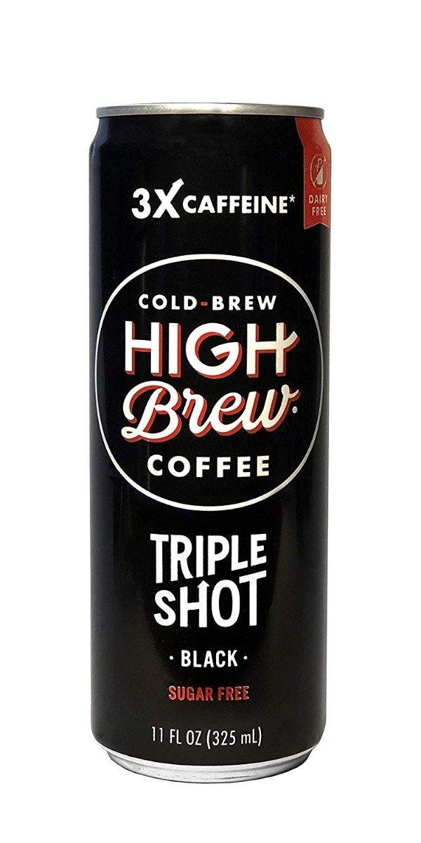 High Brew Cold Brew Coffee Triple Shot, Black, 11 Oz (Pack of 12) - Oasis Snacks