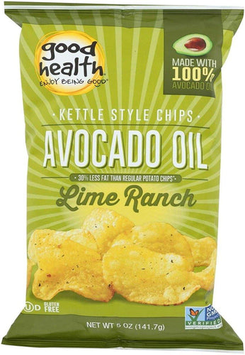 Good Health Avocado Oil Chips, Lime Ranch, 5oz (Pack of 12) - Oasis Snacks