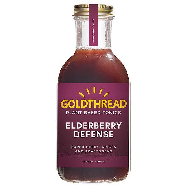 Goldthread Tonic Drink, Elderberry Defense, 12oz (Pack of 6) - Oasis Snacks
