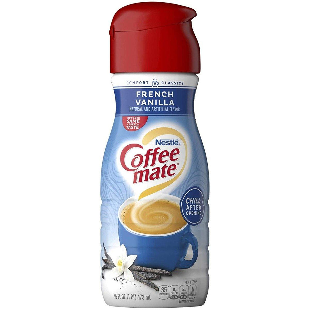 Coffee-Mate Liquid Creamer, French Vanilla, 16oz (Pack of 6) - Oasis Snacks