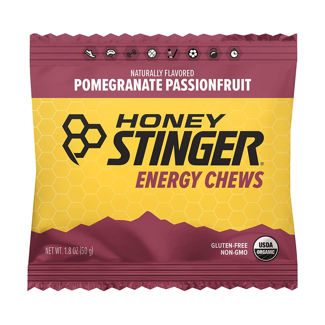 Honey Stinger Energy Chews, Pomegranate Passionfruit, 1.8oz (Pack of 12)
