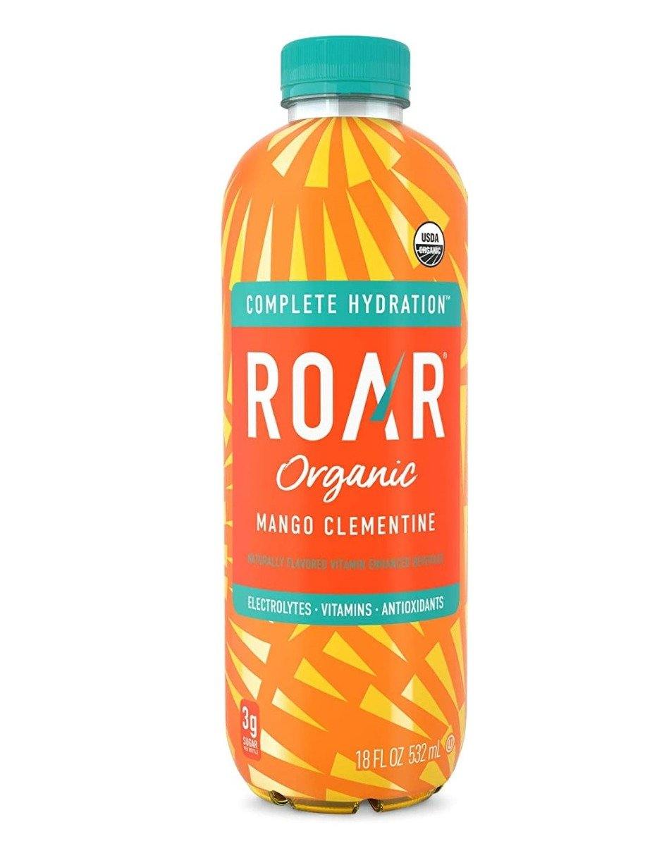 ROAR Organic Electrolyte Infusion Drink, Mango Clementine, 18 oz (Pack of 12) - Oasis Snacks