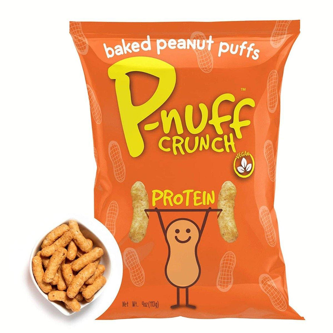 P-nuff Crunch Baked Peanut Puffs, Original, 4oz (Pack of 6) - Oasis Snacks