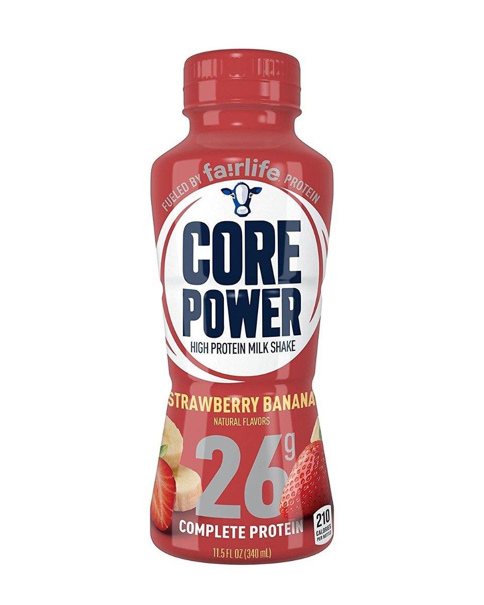 Core Power High Protein, 26g Protein, Milk Shake, STRAWBERRY BANANA, 14 oz (Pack of 12) - Oasis Snacks