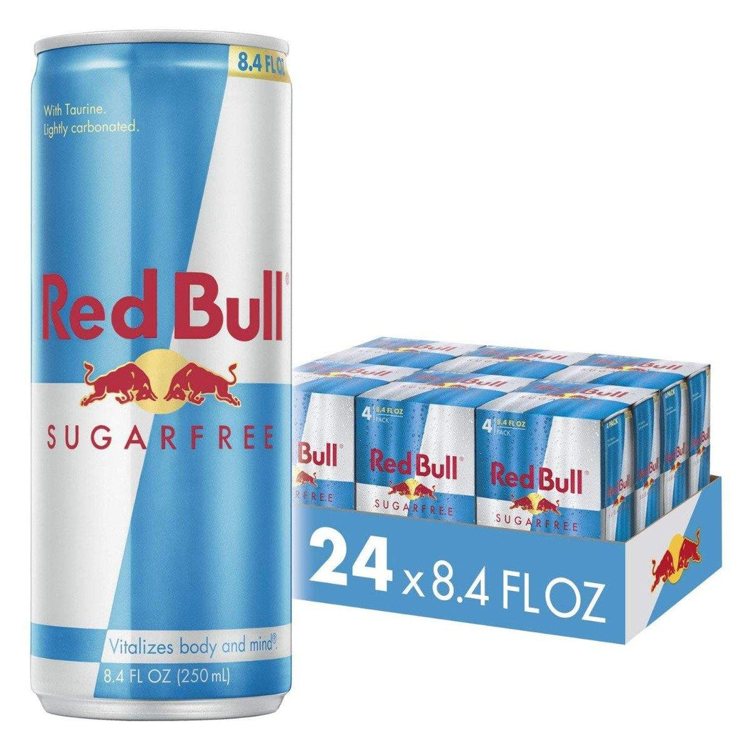 Red Bull Energy Drink Sugar Free 8.4 Fl Oz, (6 Packs of 4) - Oasis Snacks