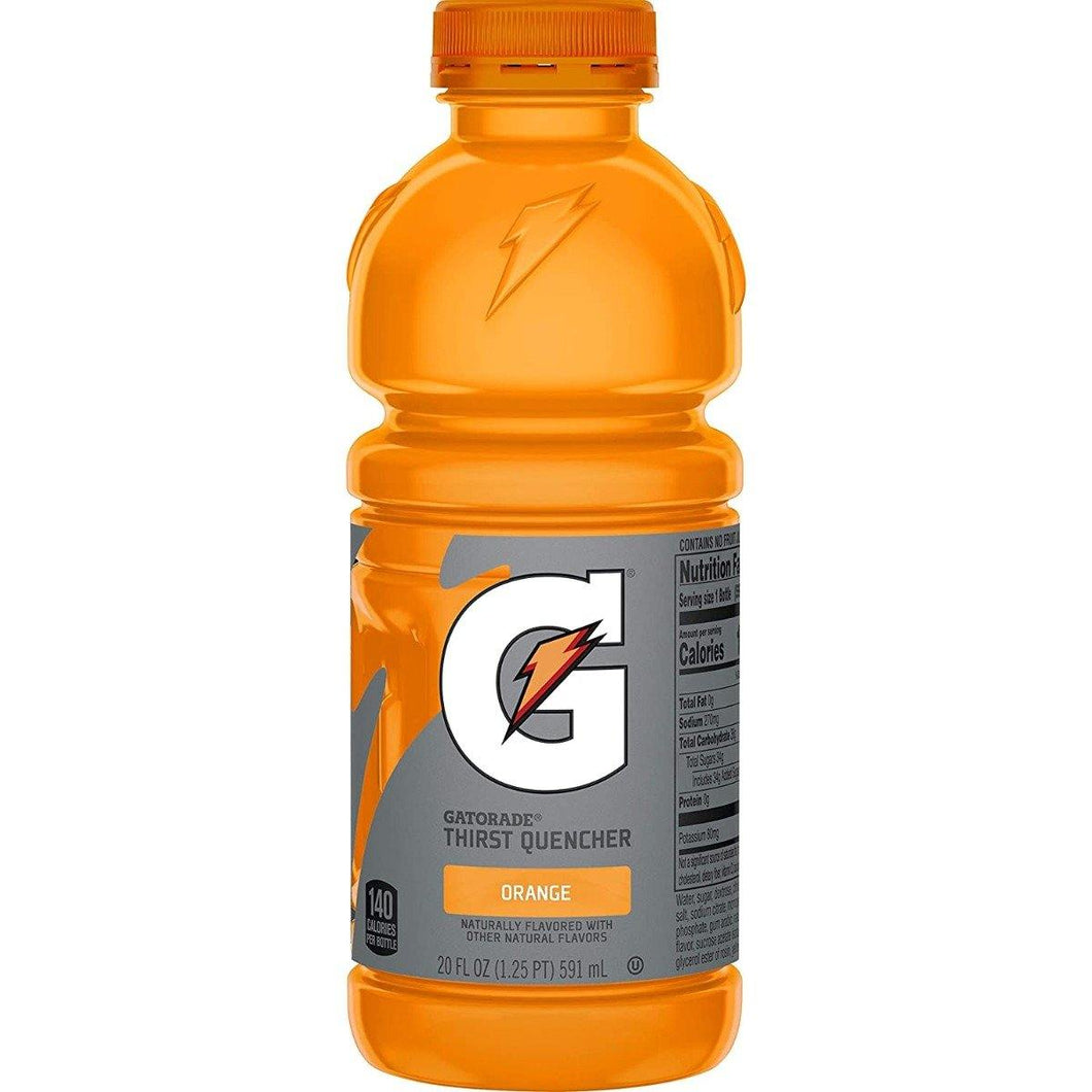 Gatorade Thirst Quencher, Orange, 20oz  (Pack of 12) - Oasis Snacks