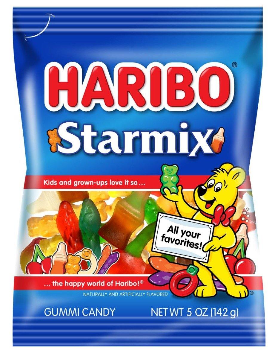 Haribo Gummi Candy, Starmix, 5oz Bags (Pack of 12) - Oasis Snacks