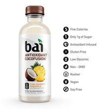 Load image into Gallery viewer, Bai Coconut Flavored Water, Puna Coconut Pineapple, Antioxidant Infused Drinks, 18 fl oz (Pack of 12) - Oasis Snacks

