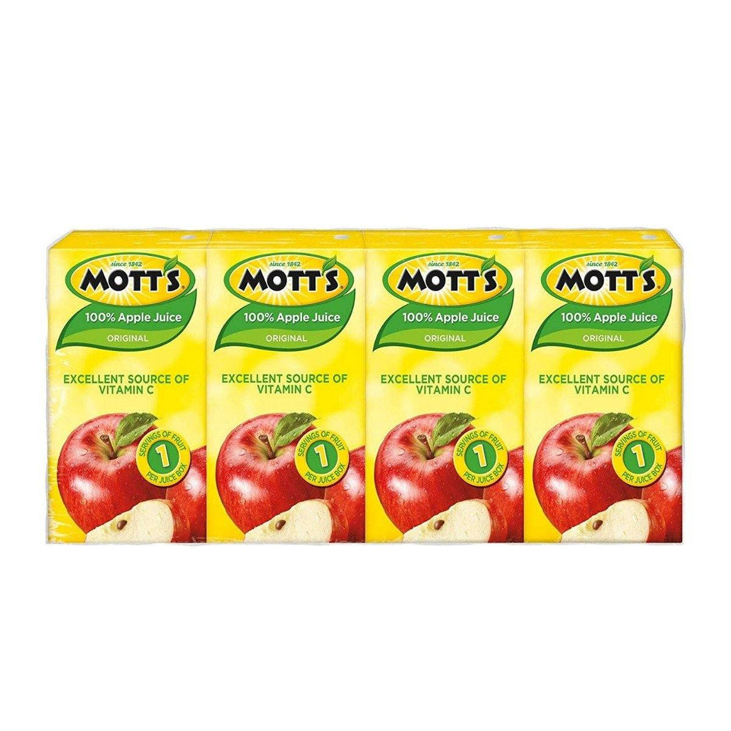 Mott's 100% Original Apple Juice, 4.23 fl oz boxes, (Pack of 44) - Oasis Snacks