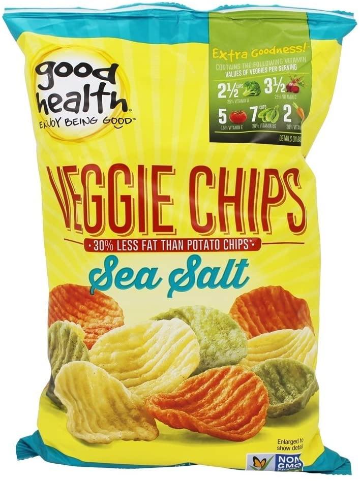 Good Health Veggie Chips, Sea Salt, 6.75oz (Pack of 10) - Oasis Snacks