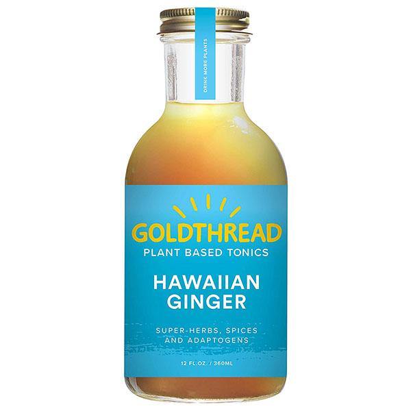 Goldthread Tonic Drink, Hawaiian Ginger, 12oz (Pack of 6) - Oasis Snacks