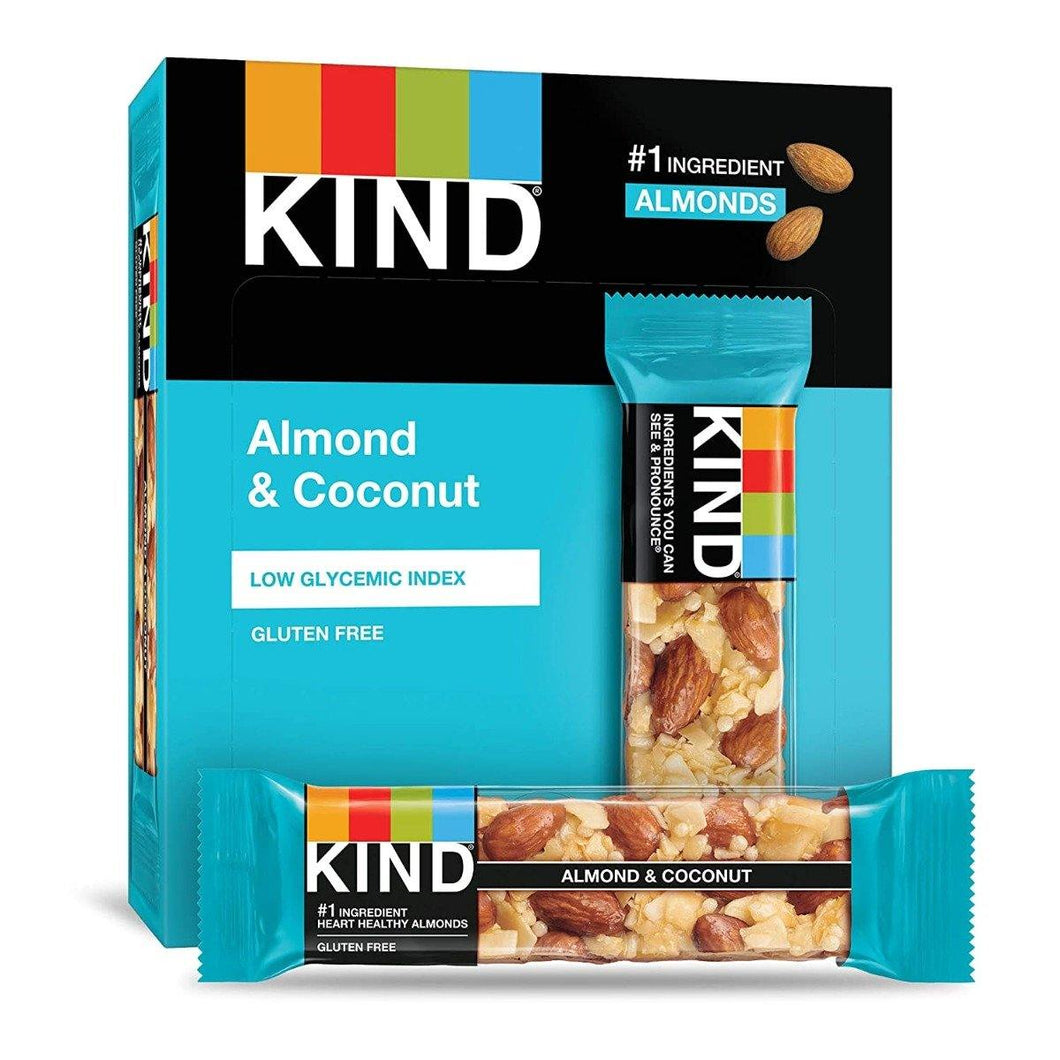 KIND Bars, Almond & Coconut, 1.4oz (Pack of 12) - Oasis Snacks