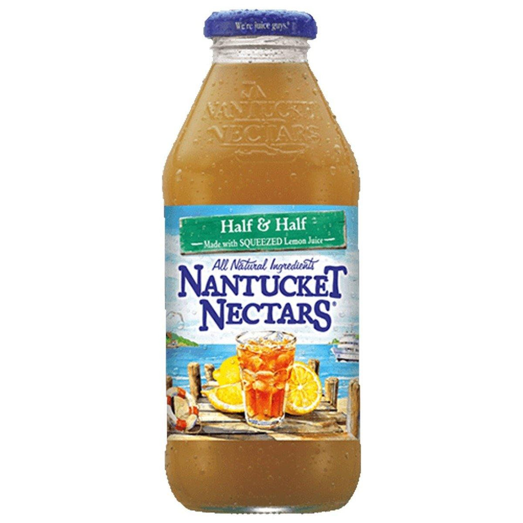 Nantucket Nectars All Natural Juice, Half & Half Lemonade Iced Tea, 16oz (Pack of 12) - Oasis Snacks