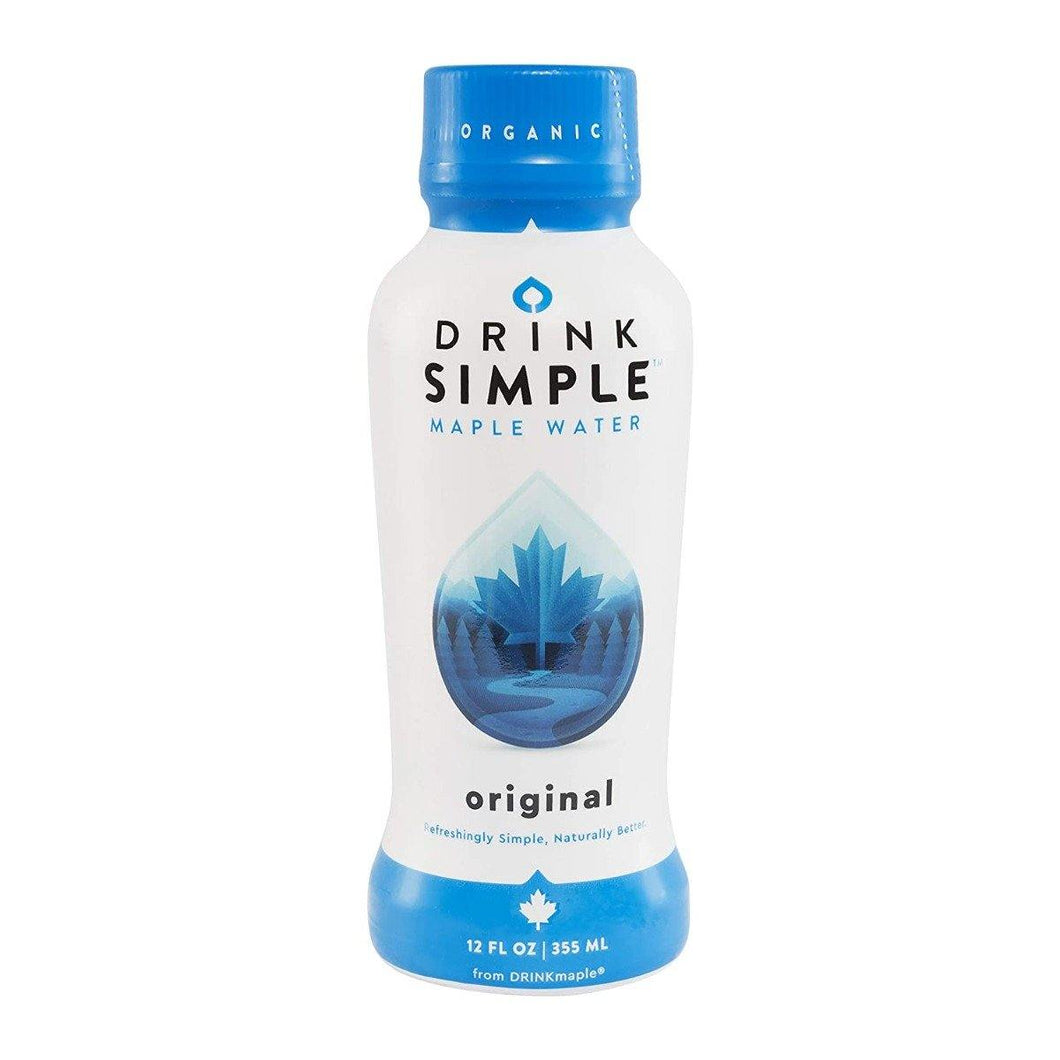 Drink Simple Maple Water, Original, 12oz  (Pack of 12) - Oasis Snacks