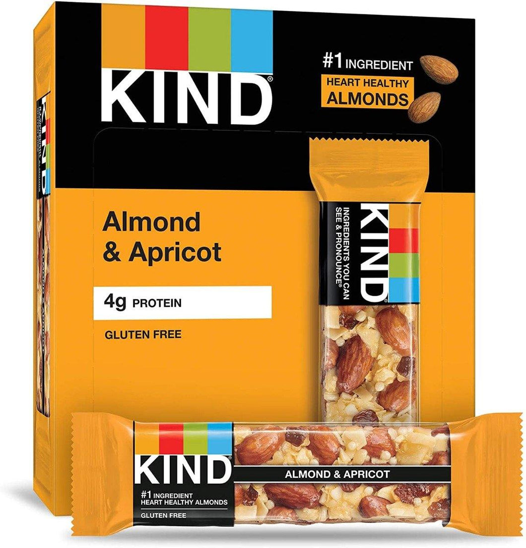KIND Bars, Almond & Apricot, 1.4oz (Pack of 12) - Oasis Snacks