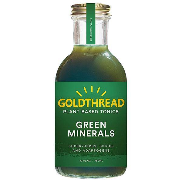 Goldthread Tonic Drink, Green Minerals, 12oz (Pack of 6) - Oasis Snacks