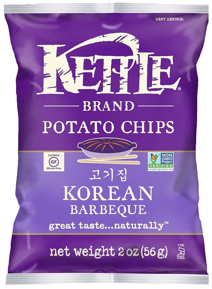 Kettle Brand Potato Chips, Korean Barbeque, 2 Ounce, (Pack of 24) - Oasis Snacks