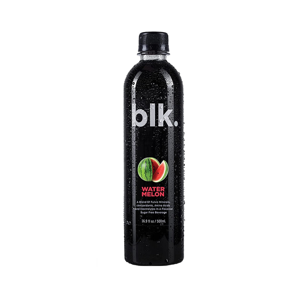 blk. Natural Mineral Alkaline Water, Watermelon, 16.9oz (Pack of 12)