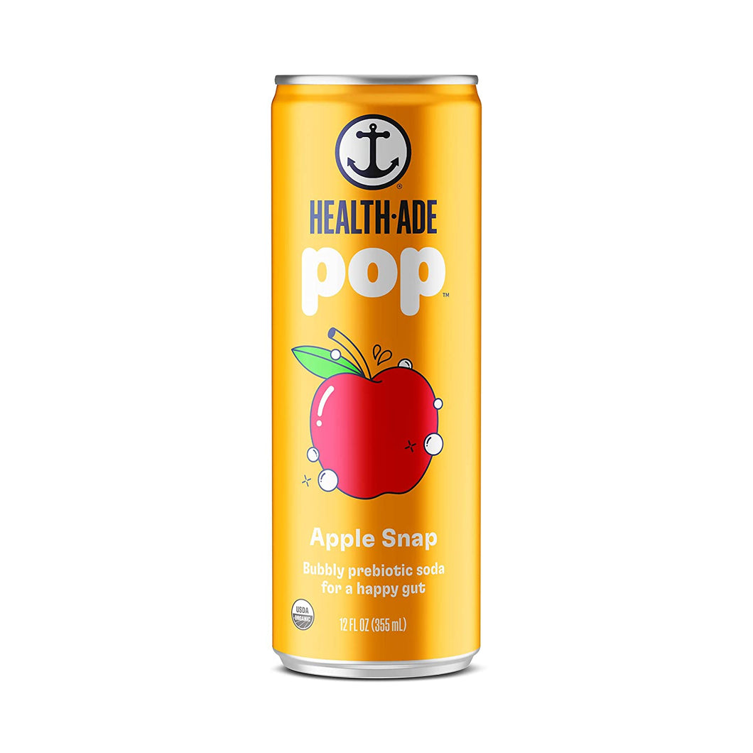 Health-Ade Prebiotic Pop Soda, Apple Snap, 12oz (Pack of 12)