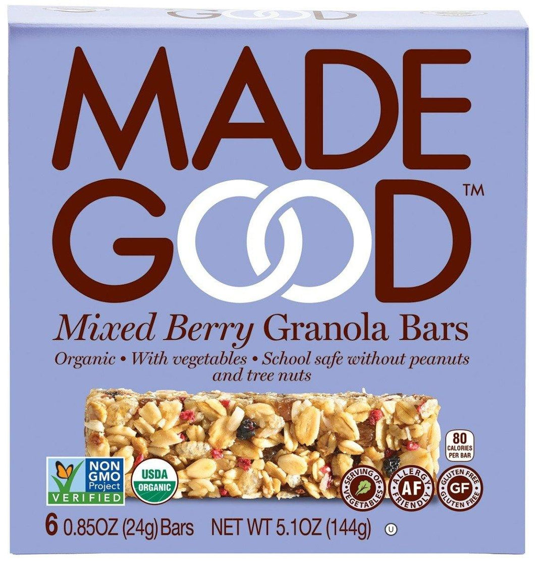 Made Good Granola Bars, Mixed Berry, 5oz (Pack of 6 - 36 bars Total) - Oasis Snacks