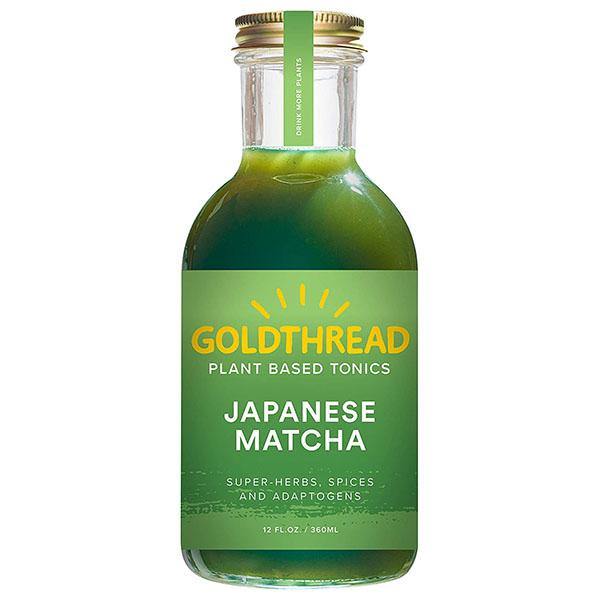 Goldthread Tonic Drink, Japanese Matcha, 12oz (Pack of 6) - Oasis Snacks