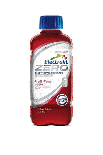 Electrolit ZERO Electrolyte Hydration Beverage, Fruit Punch, 21oz (Pack of 12) - Oasis Snacks